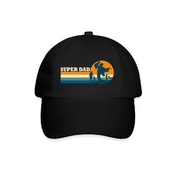 Papa superpapa cadeau fête des pères - Casquette classique - noir/noir - Devant
