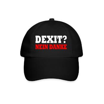 Dexit nein danke - Baseballkappe - Schwarz/Schwarz - Vorne
