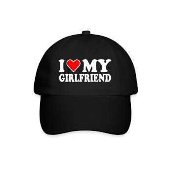 I love my girlfriend - Casquette classique - noir/noir - Devant