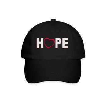 Hope with heart - Baseball Cap - black/black - Front
