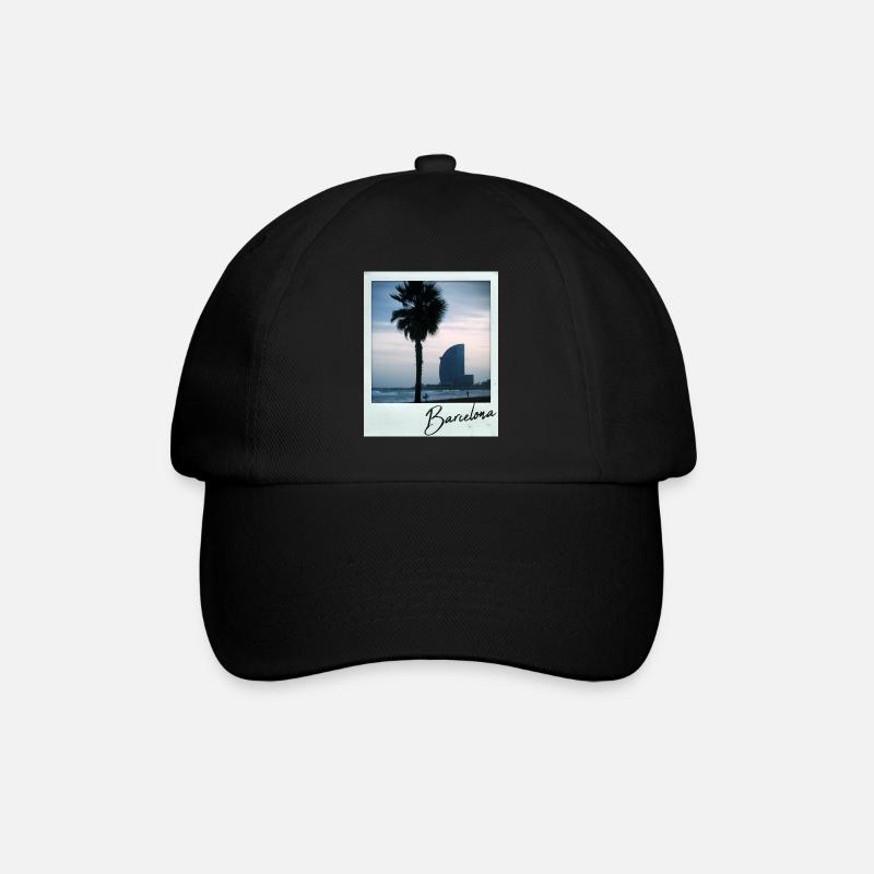 Plage de Barcelone - Casquette classique - noir/noir