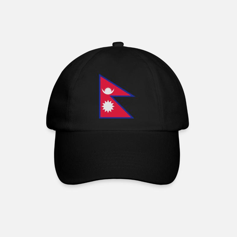 Drapeau Népal - Casquette classique - noir/noir