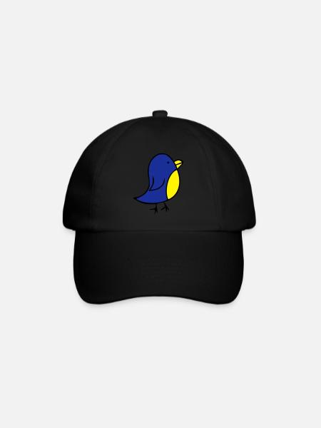 cute-bird - Baseball Cap - black/black