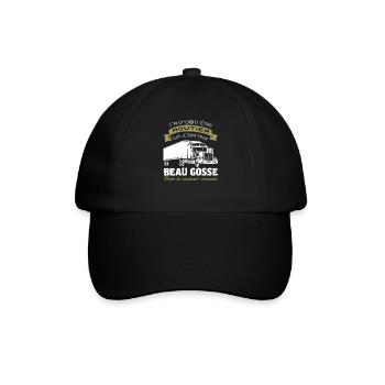 Routier Shirt • Chauffeur Routier trop Beau gosse - Casquette classique - noir/noir - Devant