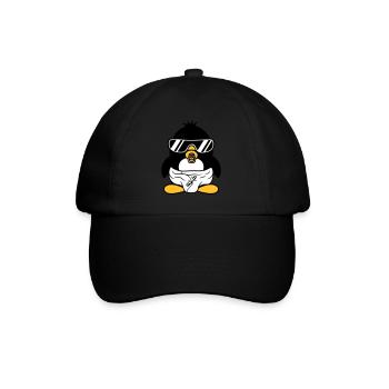 pingouin bébé enfant sucette couche culotte lunettes de soleil lu - Casquette classique - noir/noir - Devant