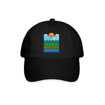 Landscape (minimal) - Baseball Cap - black/black - Front