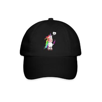 Licorne de crâne - Licornes - Bande dessinée - Casquette classique - noir/noir - Devant