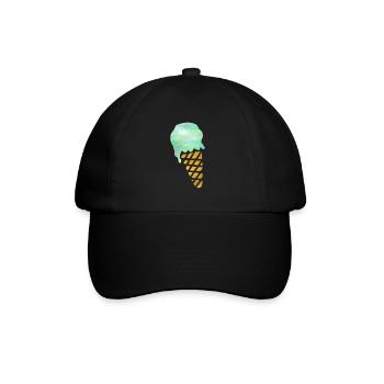 crème glacée - Casquette classique - noir/noir - Devant