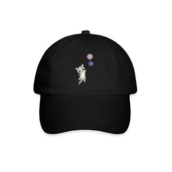 Raton laveur ballon volant doux drôle cadeau enfants - Casquette classique - noir/noir - Devant