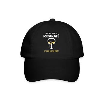 Pastis cadeau drôle humour alcool apéro apéritif - Casquette classique - noir/noir - Devant