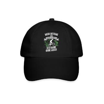 Cyclist rider cyclist bike gift - Baseball Cap - black/black - Front