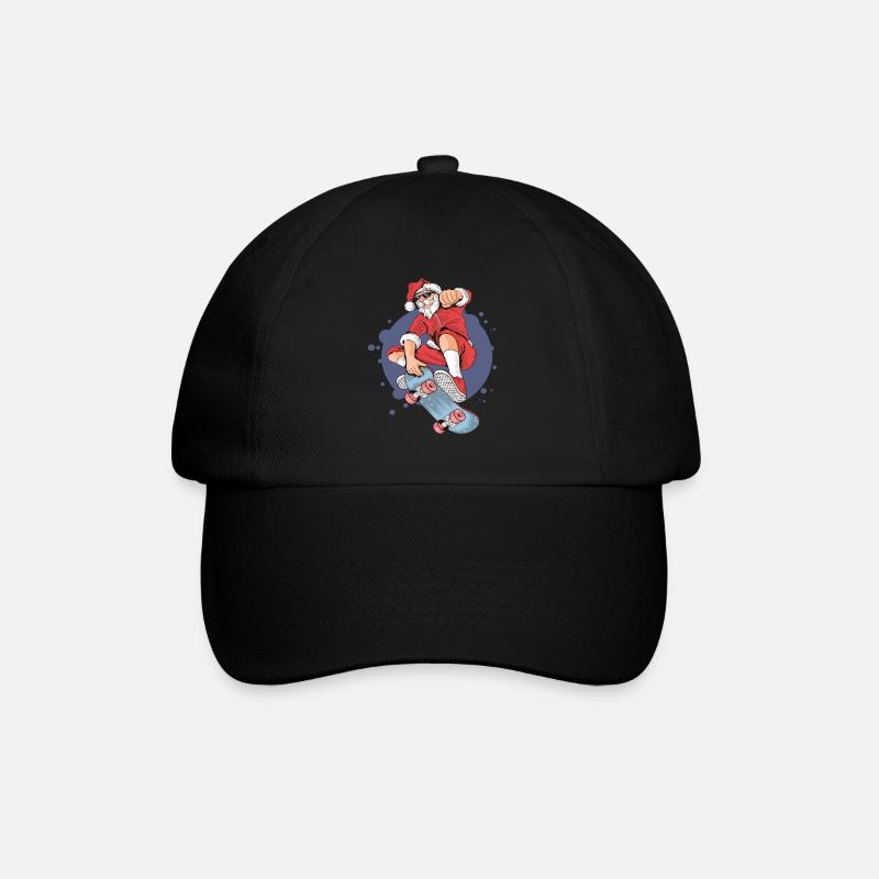 Santa skateboard skateboard Noël - Casquette classique - noir/noir