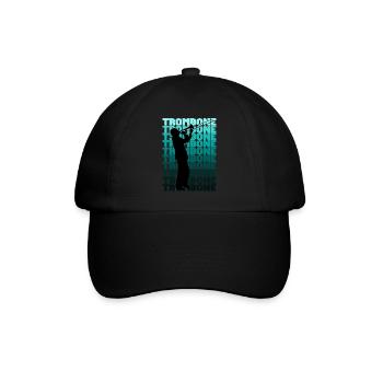 Trombone - Baseballkappe - Schwarz/Schwarz - Vorne