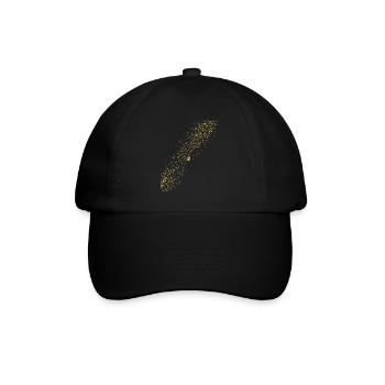 Abstraktes Raster / Linie / Muster / Natur / gold - Baseballkappe - Schwarz/Schwarz - Vorne