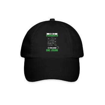 Lustiges Steuerberater Sprüche Geschenk - Baseballkappe - Schwarz/Schwarz - Vorne