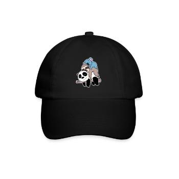 Panda sloth and koala - Baseball Cap - black/black - Front