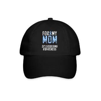 Scleroderma Awareness Mom Ribbon - Baseball Cap - black/black - Front