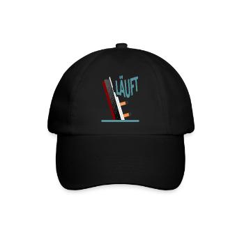 Läuft-Titanic-Version 2 - Baseballkappe - Schwarz/Schwarz - Vorne