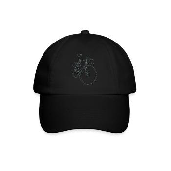 Vélo linéaire, fixie, vélo de course, en bleu clair - Casquette classique - noir/noir - Devant