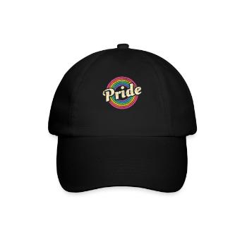 Gay Pride CSD Human Rights Retro Vintage Style - Baseball Cap - black/black - Front