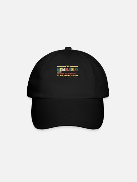 Mamalorian Mama Mutter Retro - Baseballkappe - Schwarz/Schwarz