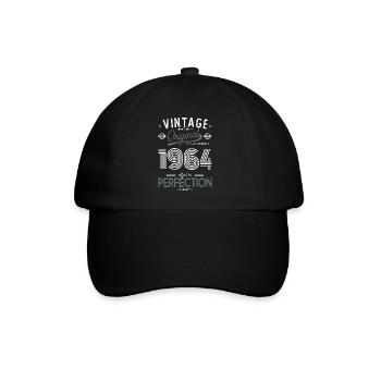 1964 vintage original gift birthday 58 years - Baseball Cap - black/black - Front