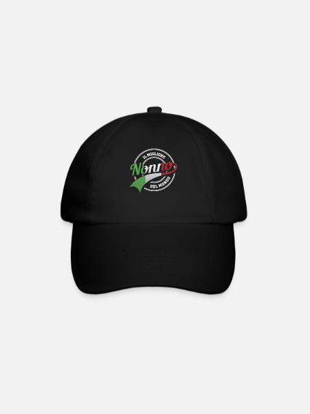 Italien Opa Großvater Nonno Geschenk - Baseballkappe - Schwarz/Schwarz