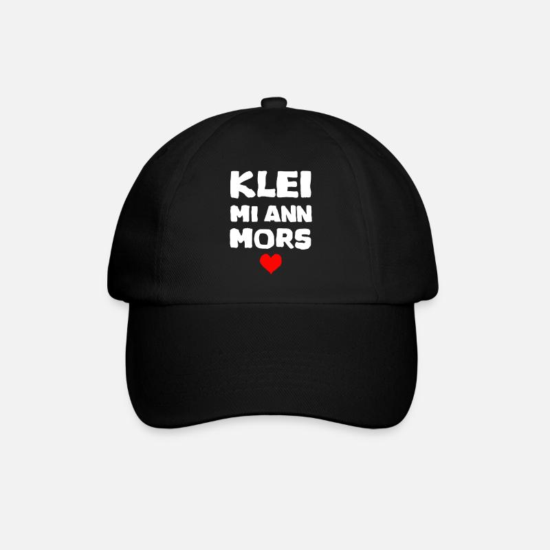 Norddeutsch Platt Spruch Geschenk klei mi - Baseballkappe - Schwarz/Schwarz