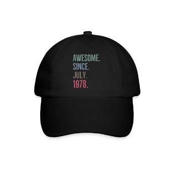 Awesome Since July 1978 - Baseball Cap - black/black - Front