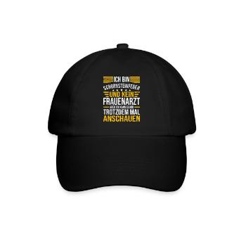 Ich Bin Schornsteinfeger - Baseballkappe - Schwarz/Schwarz - Vorne