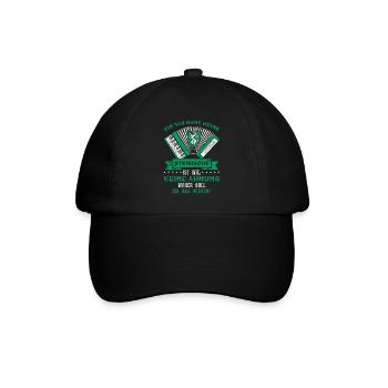 Steirische Ziehharmonika - Baseballkappe - Schwarz/Schwarz - Vorne