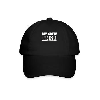 Schach Sprüche - Baseballkappe - Schwarz/Schwarz - Vorne
