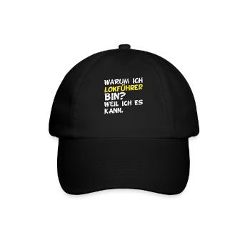 Beruf & Arbeit - Lustige Lokführer Sprüche - Baseballkappe - Schwarz/Schwarz - Vorne
