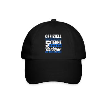 Nachbar Nachbarschaft Nachbarn - Baseballkappe - Schwarz/Schwarz - Vorne