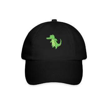 Krokodil - Baseballkappe - Schwarz/Schwarz - Vorne