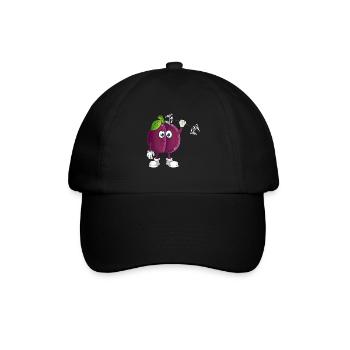 Vegan Vegan Bodybuilding Champignon Prune - Casquette classique - noir/noir - Devant