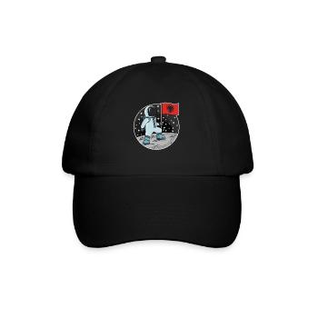 Astronaute avec drapeau Albanie - Casquette classique - noir/noir - Devant