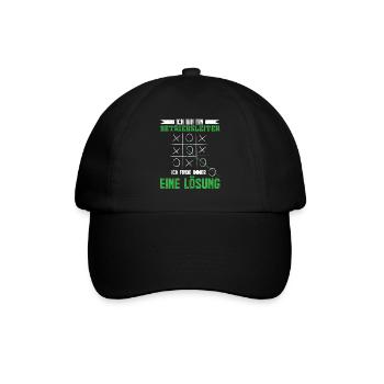 Betriebsleiter lustige Sprüche Beruf & Arbeit - Baseballkappe - Schwarz/Schwarz - Vorne
