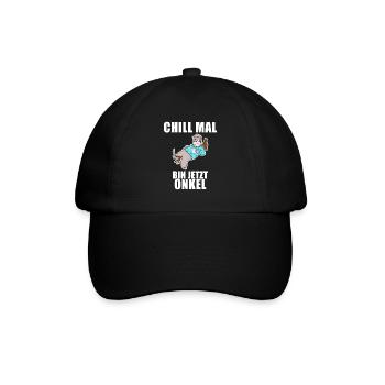 Neffe Onkel Geschenk - Baseballkappe - Schwarz/Schwarz - Vorne
