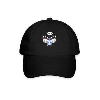 Kegel Pinguin Bowling - Baseballkappe - Schwarz/Schwarz - Vorne
