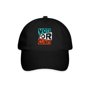 Slogan sur le changement climatique : VOTEZ POUR LE CLIMAT - Casquette classique - noir/noir - Devant