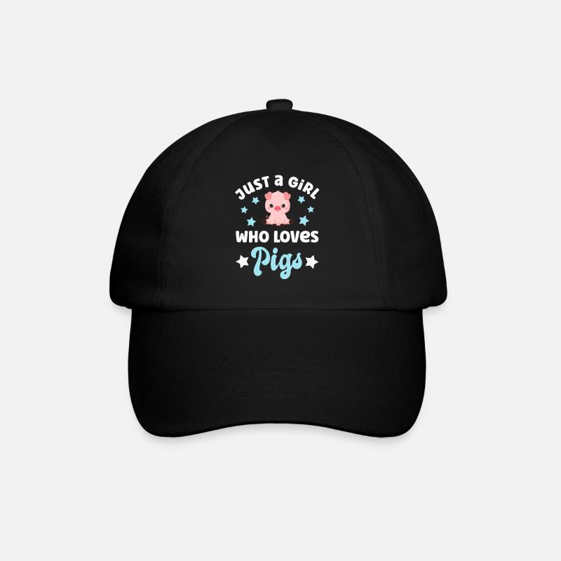 Schwein Schweine - Baseballkappe - Schwarz/Schwarz