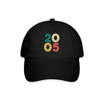 2005 - Millésime 2005 Rétro Vintage - Casquette classique - noir/noir - Devant
