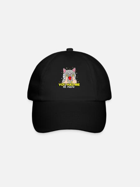 KATZE YOU HAD ME AT MEOW - Baseballkappe - Schwarz/Schwarz