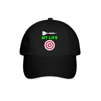 Ma vie (fléchette, cible) - Casquette classique - noir/noir - Devant