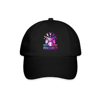 1 Birthday Level 1 Finished - Baseball Cap - black/black - Front