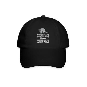 Raccoon - Baseball Cap - black/black - Front