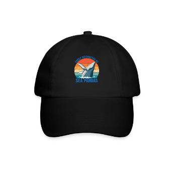 Baleines Baleines Océan Mer Marine Biologiste Plongée Rétro - Casquette classique - noir/noir - Devant