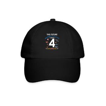 Marine Biology Birthday Party Birthday 4 Four - Baseball Cap - black/black - Front