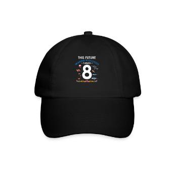 Marine Biology Birthday Party 8 Years Eight - Baseball Cap - black/black - Front